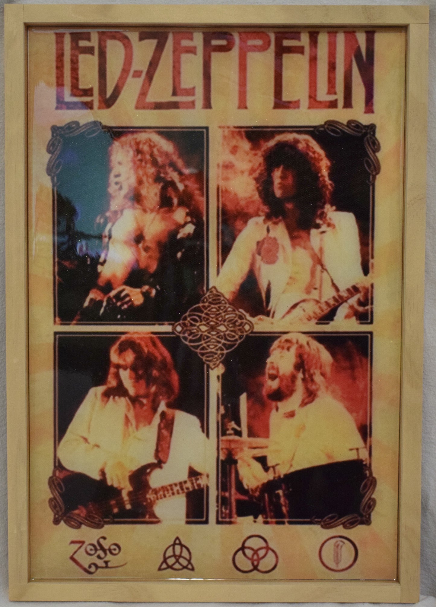Led Zepplin -Band/Rock Music-Artistic Resin finish - Framed Art Print