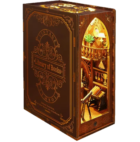 Magic Library - Miniature Book Nook Kit DIY with Touch sensitive Lights