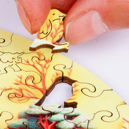 Magical Gemstone Dragon Wooden Puzzle - Wall Art