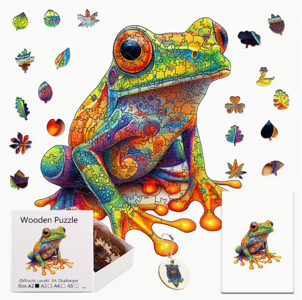 Frog Wooden Puzzle - Wall Art