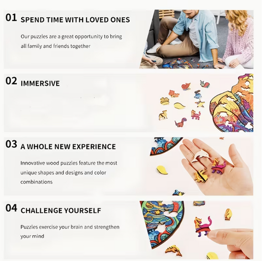 Floral Bee Wooden Puzzle - Wall Art