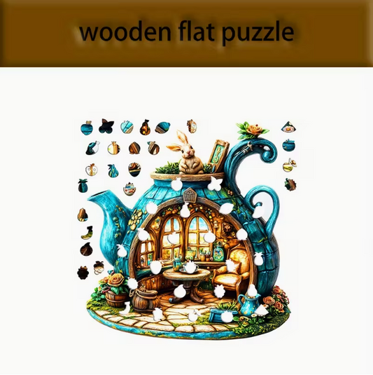 Teapot Home Wooden Puzzle - Wall Art