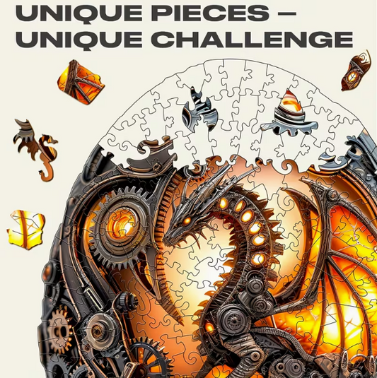 *Mechanical Dragon Egg Wooden Puzzle - Wall Art