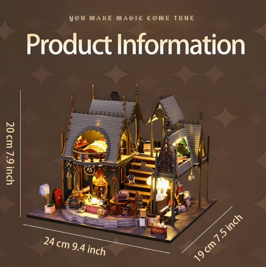 Luna Magic House Miniature Dollhouse with LED Lights