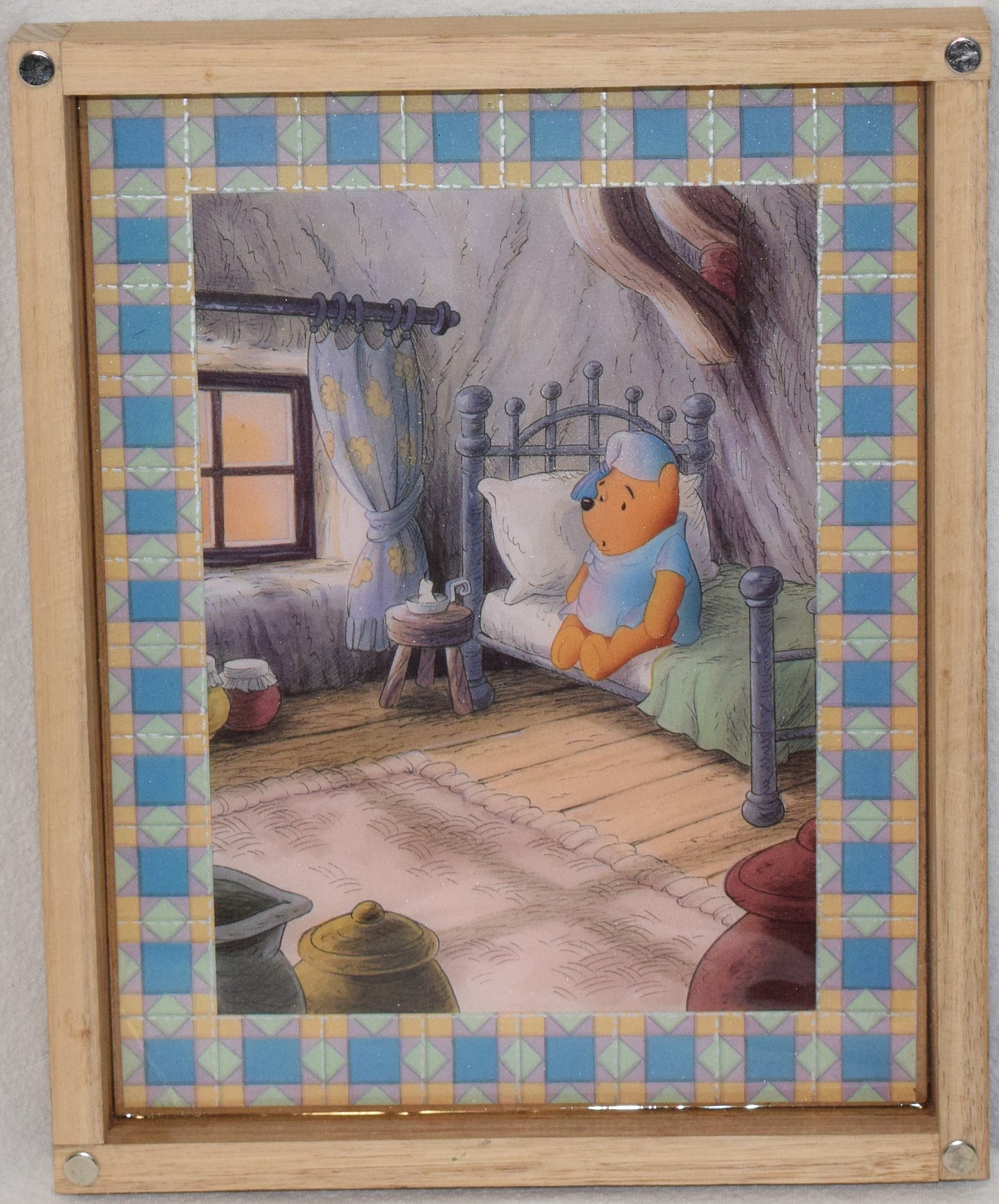 Winnie Bedtime - Artistic Resin finish - Framed Original Retro Print