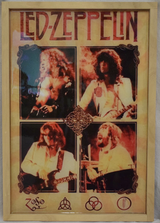 Led Zepplin -Band/Rock Music-Artistic Resin finish - Framed Art Print