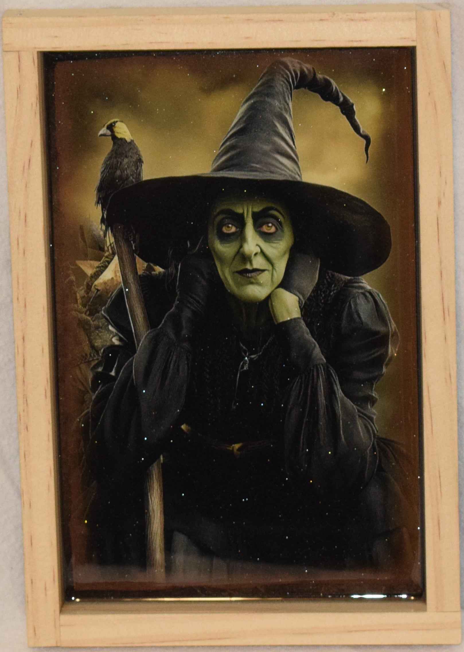 Wizard of Oz print - Wicked Witch with Artistic Resin finish Framed Wall Art