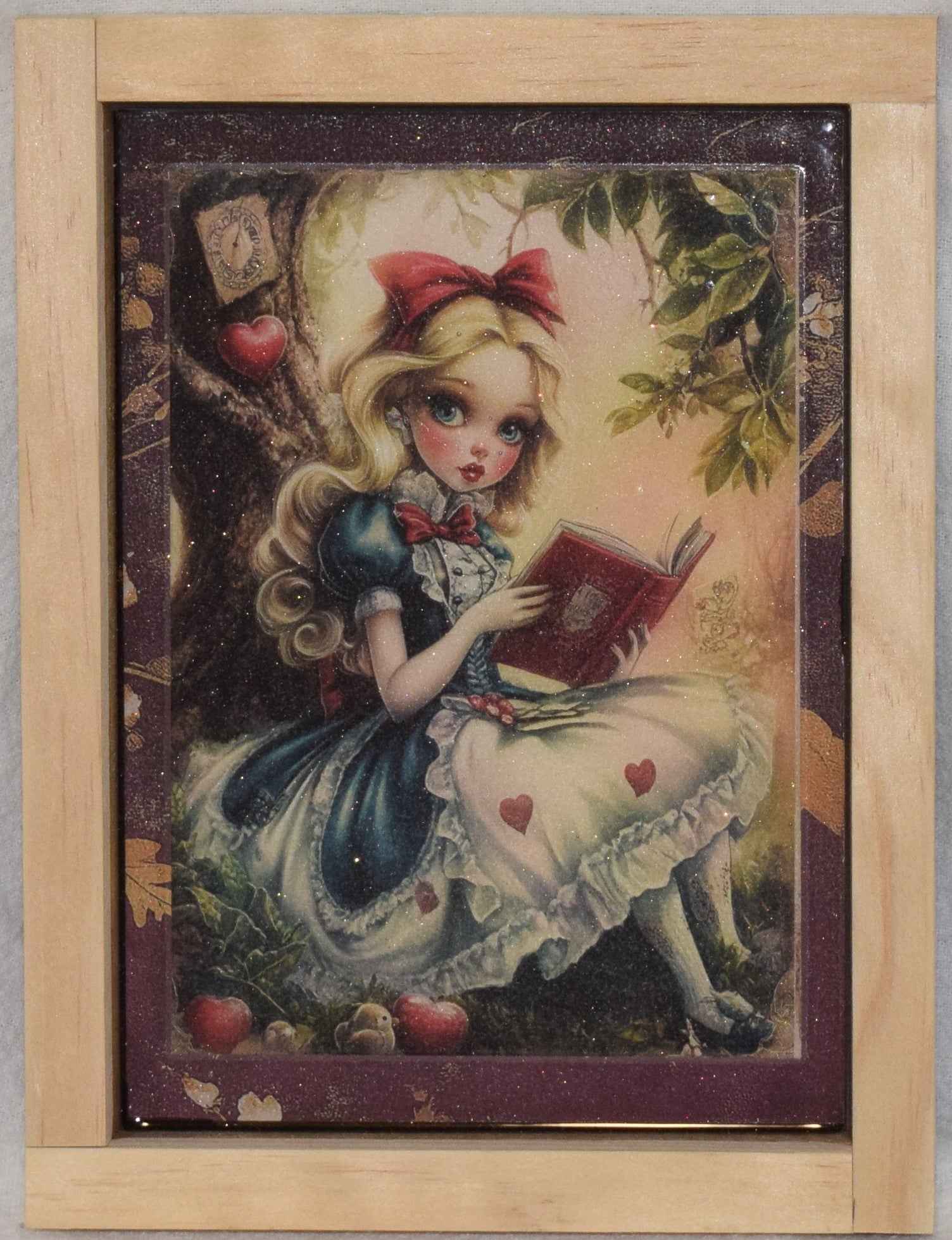 World of Alice- with Artistic Resin finish Framed Wall Art