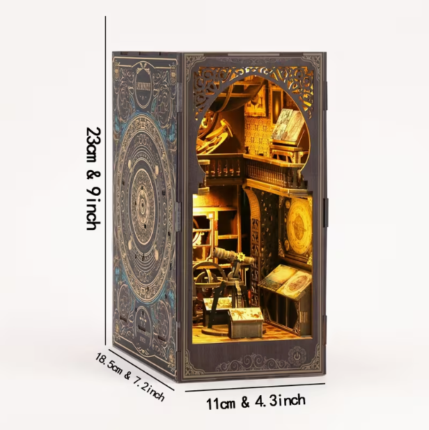 Miniature World of the Astronomy Museum - Book Nook DIY Kit with Touch sensitive Lights