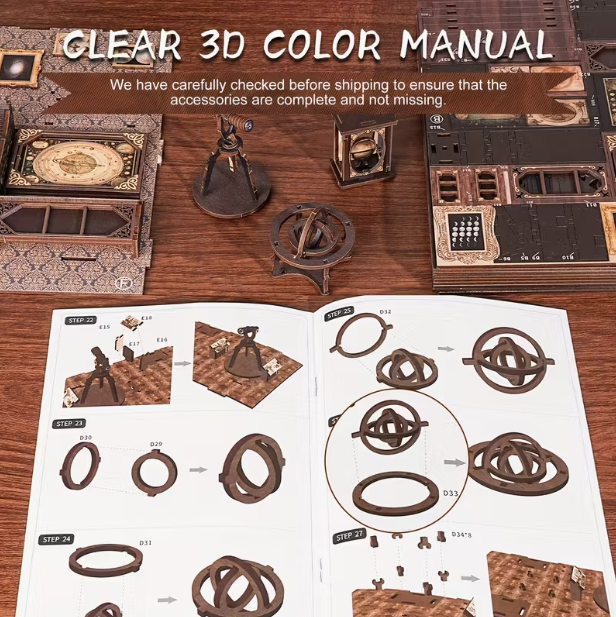 Miniature World of the Astronomy Museum - Book Nook DIY Kit with Touch sensitive Lights