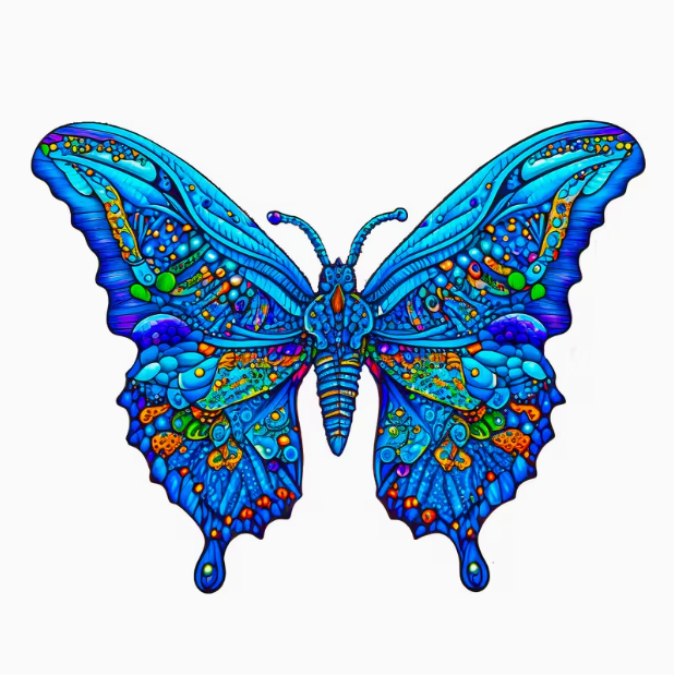 Vibrant Butterfly Wooden Puzzle - Wall Art
