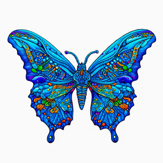 Vibrant Butterfly Wooden Puzzle - Wall Art