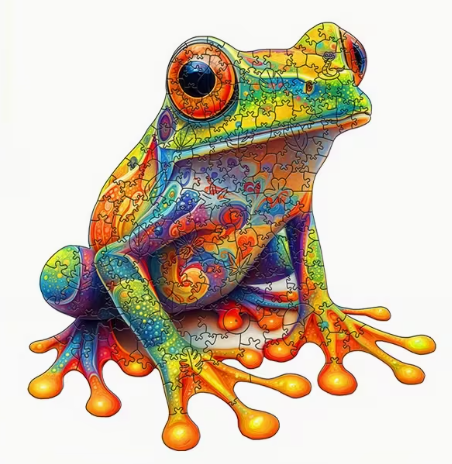 Frog Wooden Puzzle - Wall Art