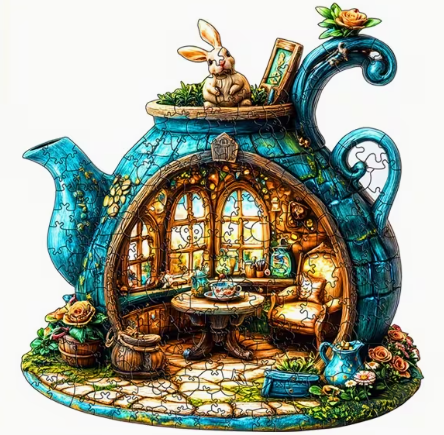 Teapot Home Wooden Puzzle - Wall Art