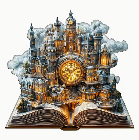 City Clock Tower Wooden Puzzle - Wall Art