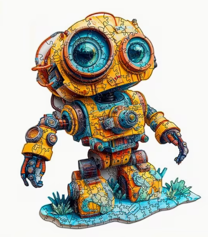 Little Robot Wooden Puzzle - Wall Art