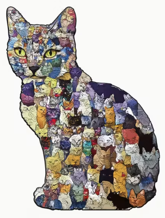 Cheerful Cats Wooden Puzzle - Wall Art