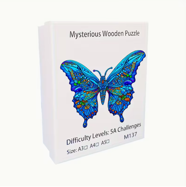 Vibrant Butterfly Wooden Puzzle - Wall Art