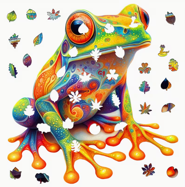 Frog Wooden Puzzle - Wall Art