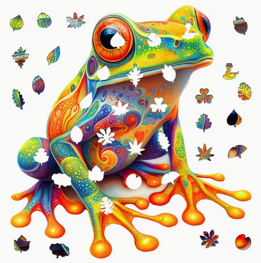 Frog Wooden Puzzle - Wall Art