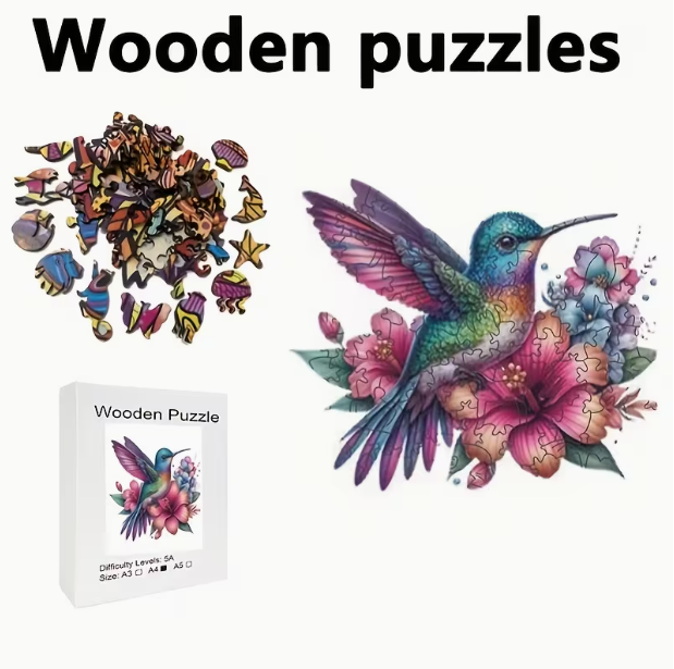 Hummingbird Wooden Puzzle - Wall Art