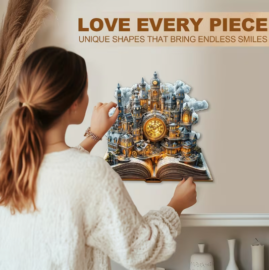 City Clock Tower Wooden Puzzle - Wall Art