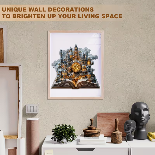 City Clock Tower Wooden Puzzle - Wall Art