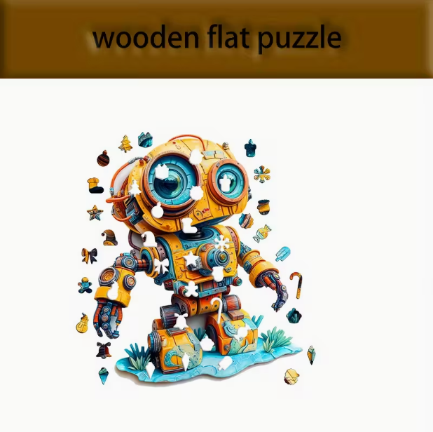 Little Robot Wooden Puzzle - Wall Art