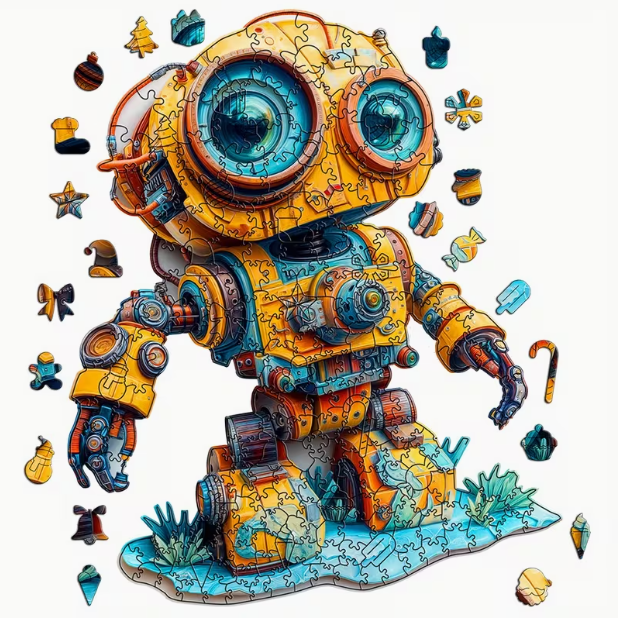 Little Robot Wooden Puzzle - Wall Art
