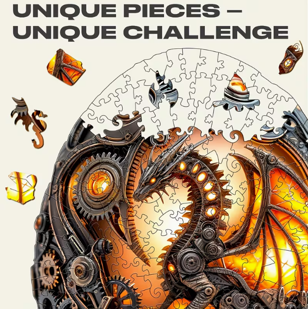 *Mechanical Dragon Egg Wooden Puzzle - Wall Art