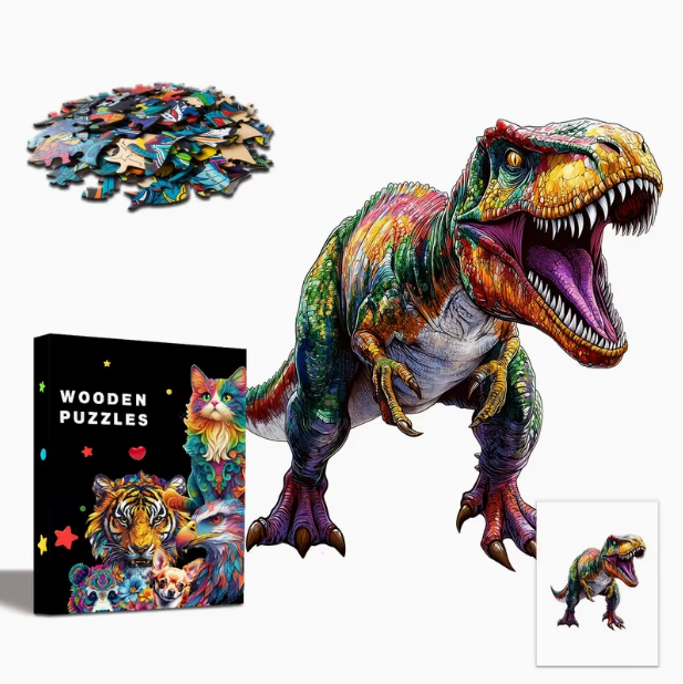 T-Rex Wooden Puzzle - Wall Art