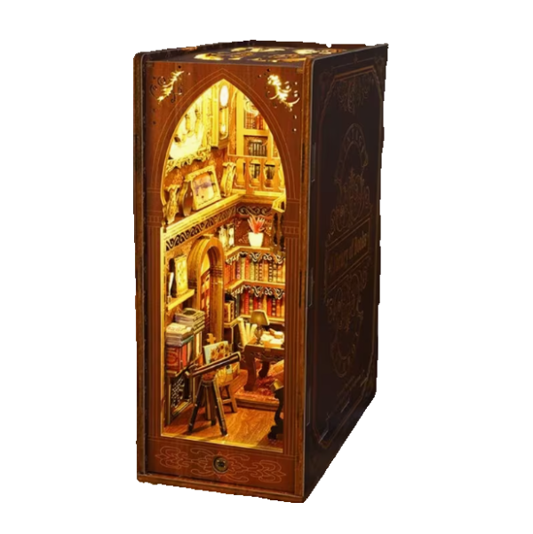 Magic Library - Miniature Book Nook  Kit DIY  with Touch sensitive Lights